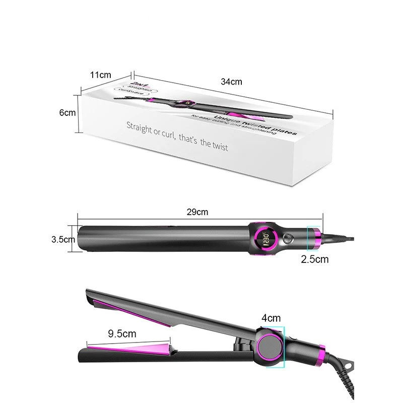 Spiral hair straightener