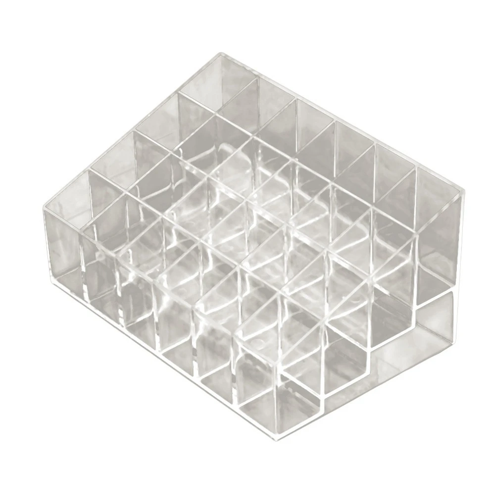 24 compartments transparent plastic lipstick holder