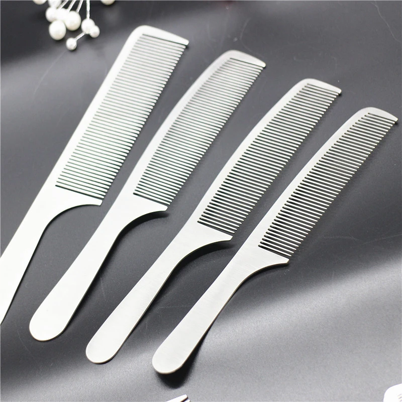 Anti-static stainless steel barber comb