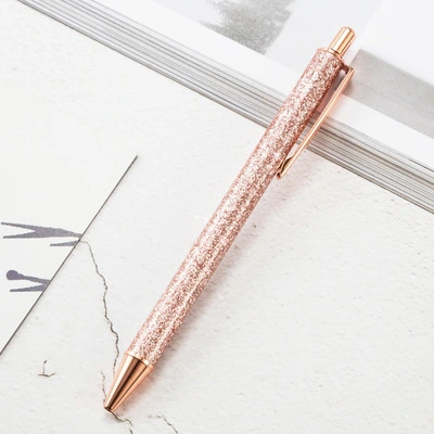Metal push ballpoint pen