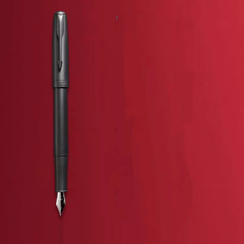Red rhyme series silver black red writing pen