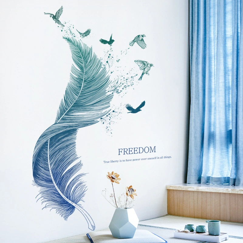 Simple  feather wallpaper stickers