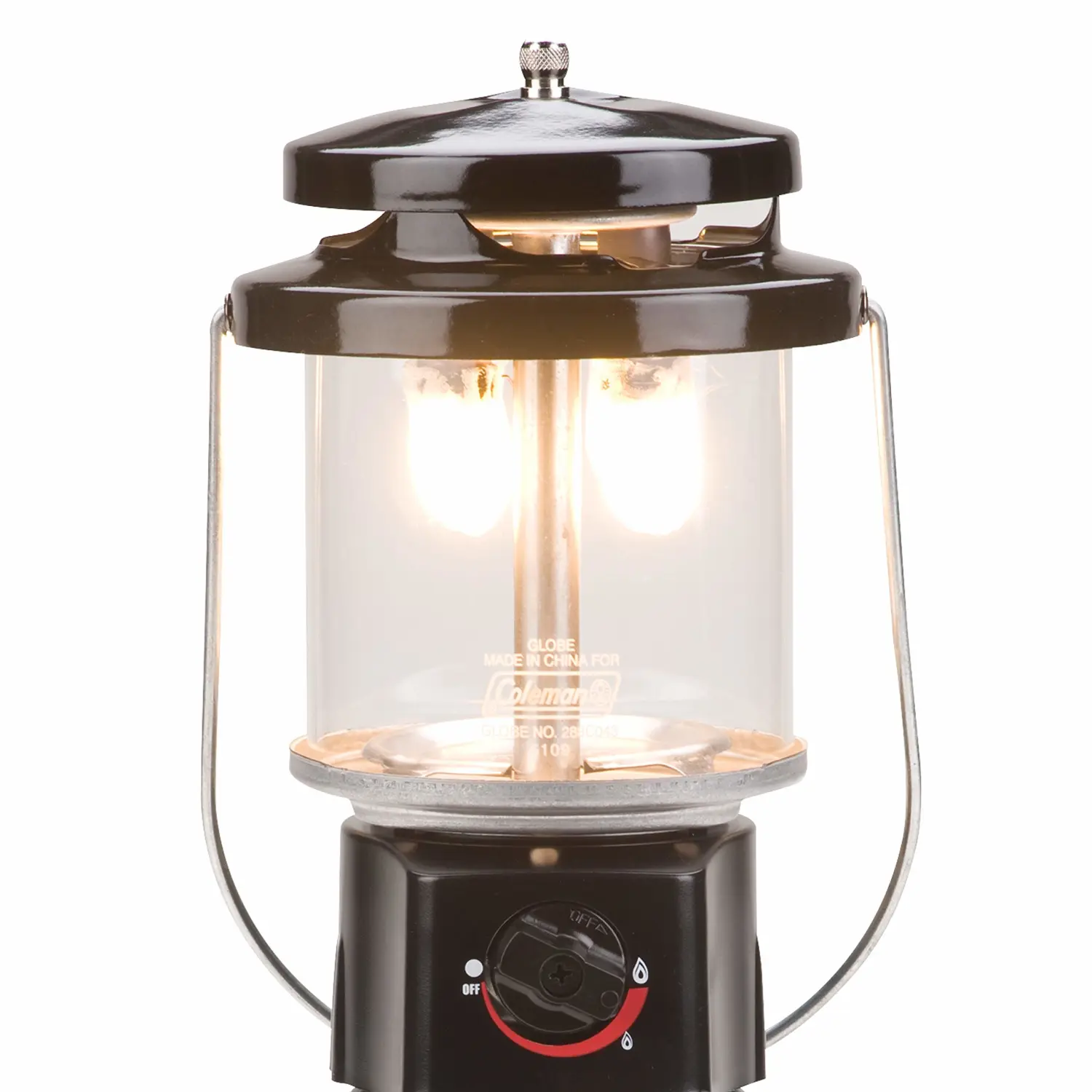 Coleman 1000L Deluxe Propane Lantern, Gas Lamp with Adjustable Brightness, Pressure Control, Carry Handle, & Mantles Included