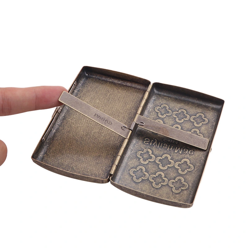Portable engraving men's flip metal cigarette case