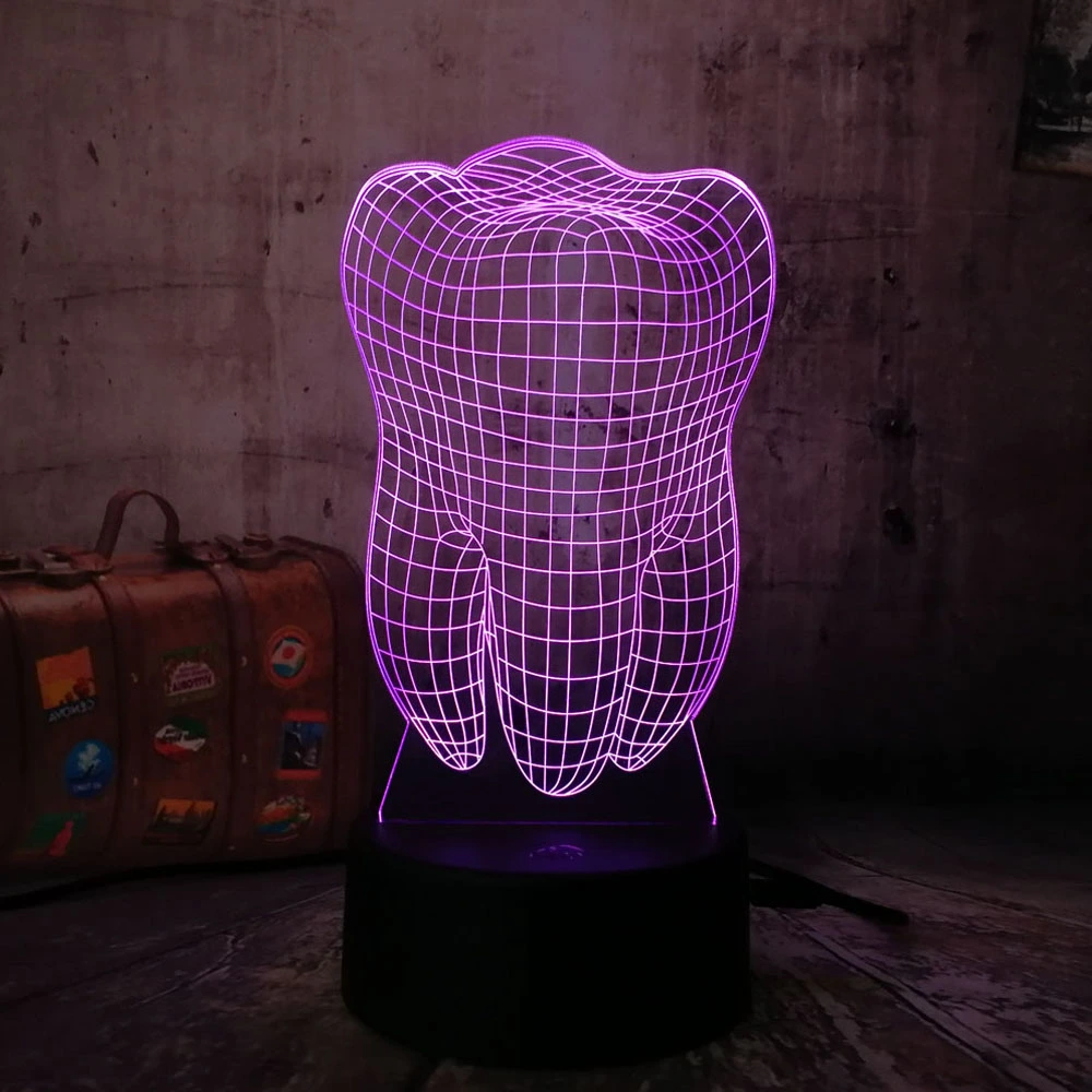 3D three-dimensional tooth night light