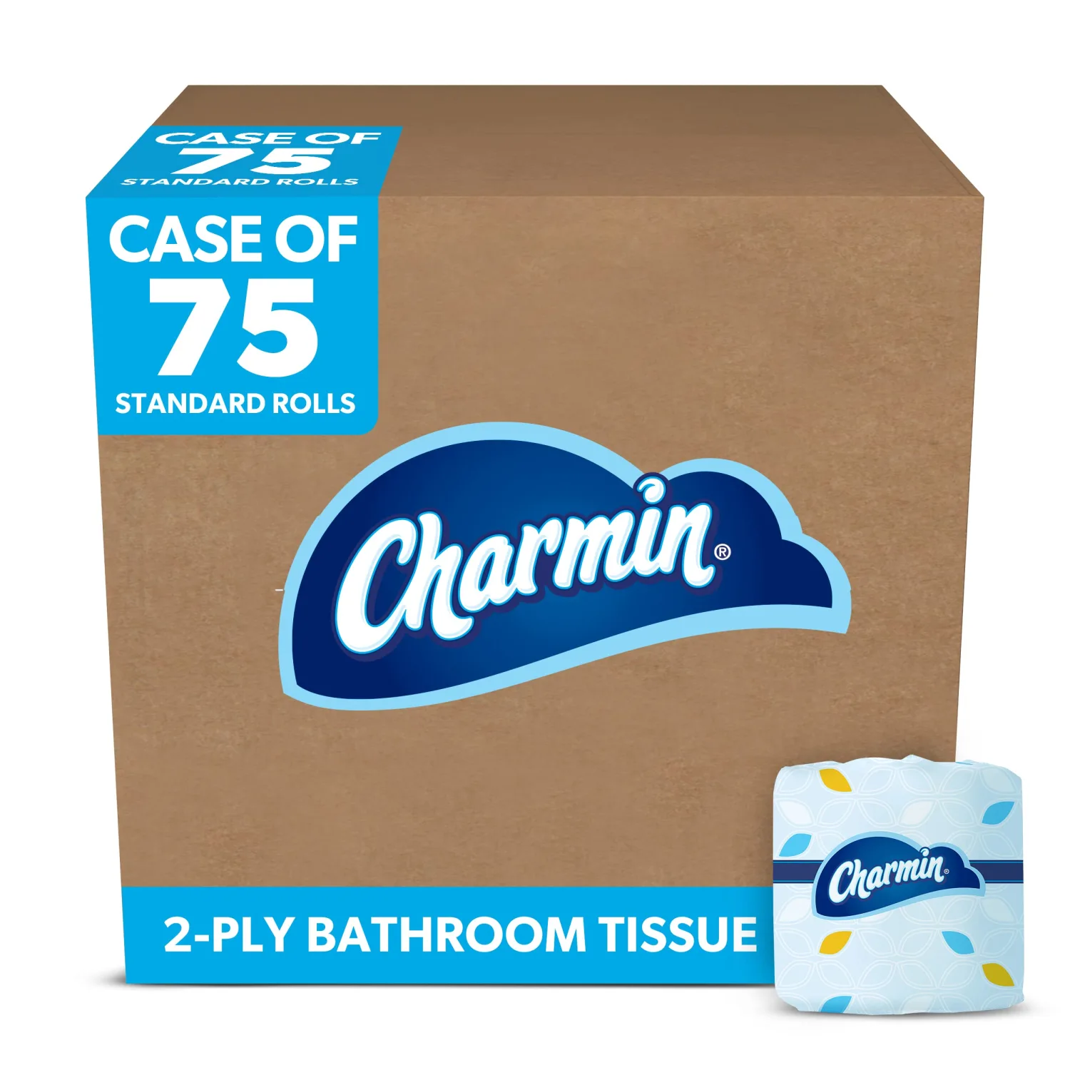 Charmin Professional Toilet Paper Bulk for Businesses, Individually Wrapped for Commercial Use, 2-ply Standard Roll with 450 Sheets/Roll (Case of 75)