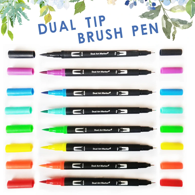 Soft brush head marker pen hook line pen