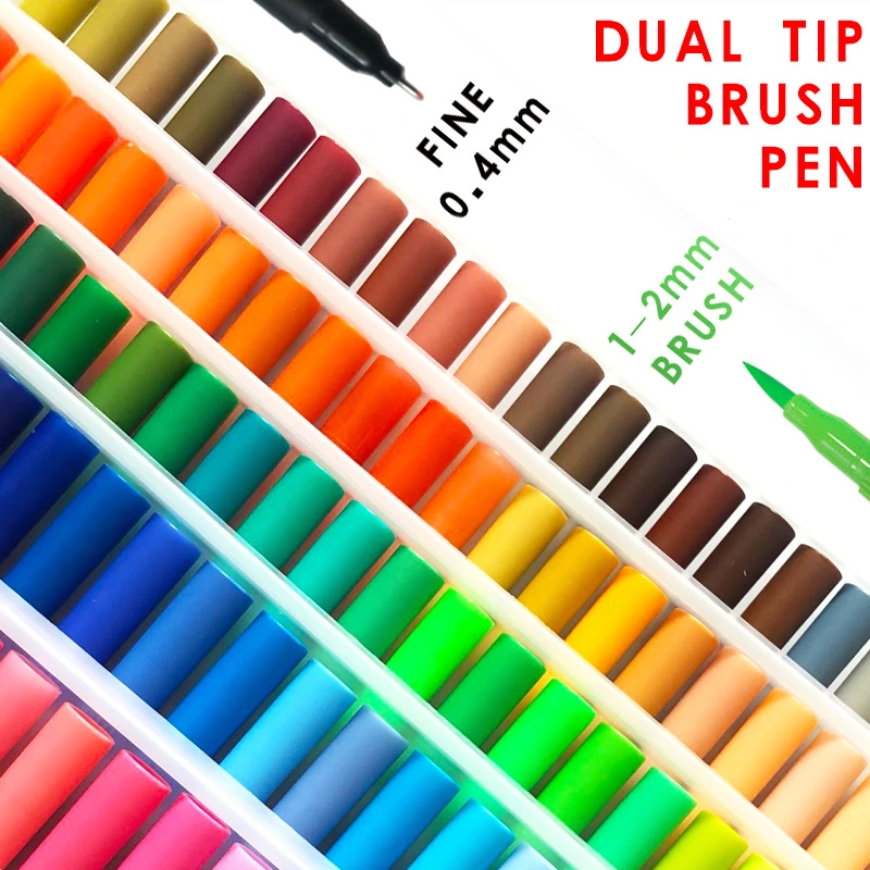 Soft brush head marker pen hook line pen