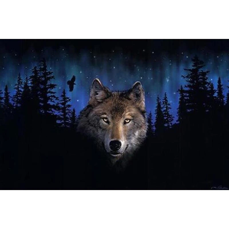 Digital Oil Painting Wholesale Frameless Animal Wolf