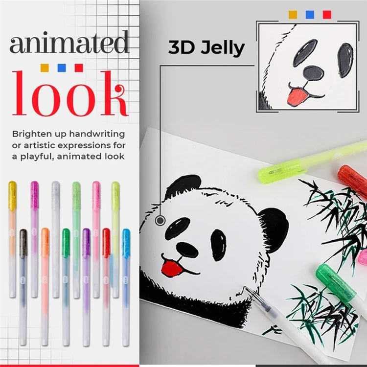 Three-dimensional jelly pen