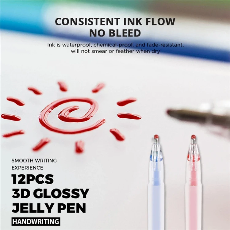 Three-dimensional jelly pen