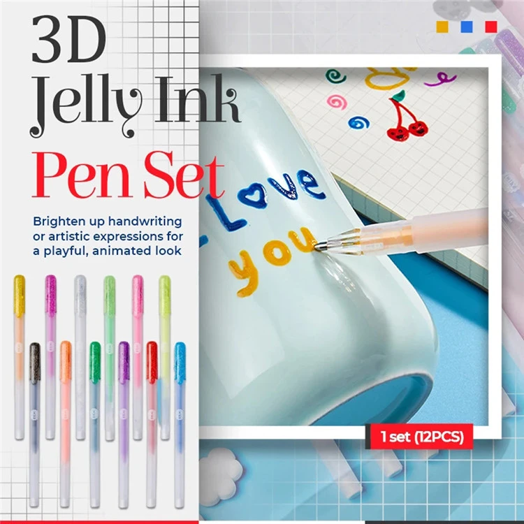 Three-dimensional jelly pen