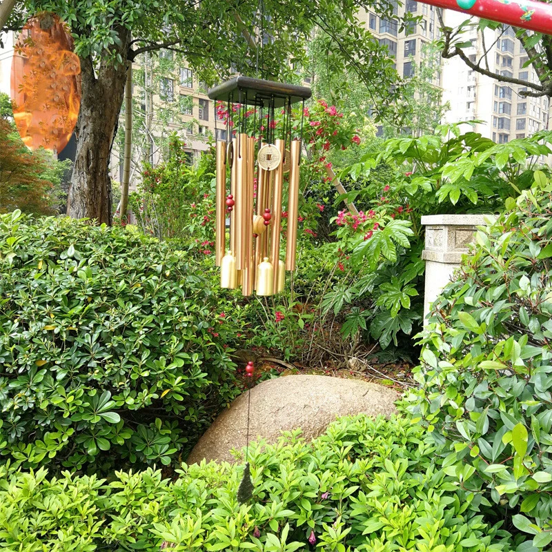 Copper money wind chime pendant