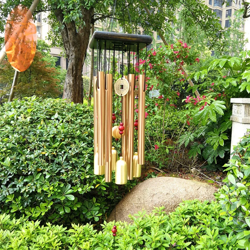 Copper money wind chime pendant