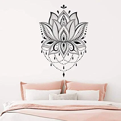 Paisley Lotus Mehndi Style Wall Sticker