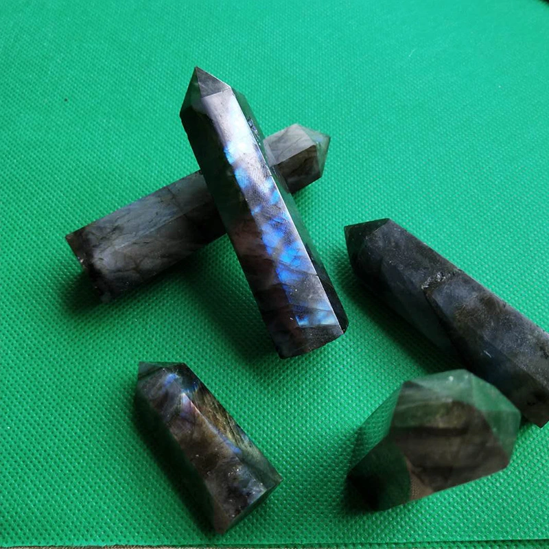 Natural Crystal Rough Polished Elongated Stone Pillar