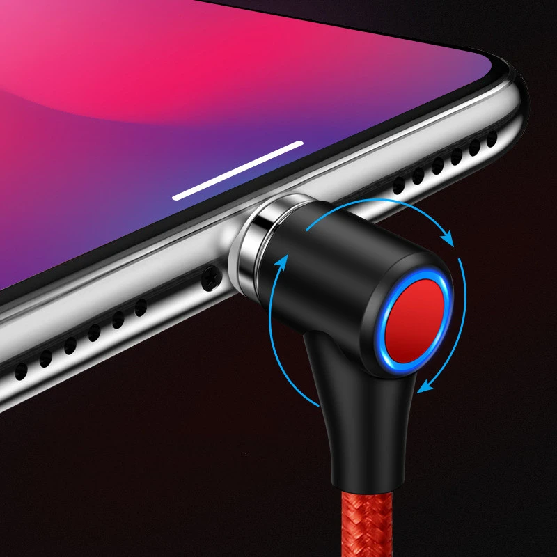Elbow magnetic fast charging data cable