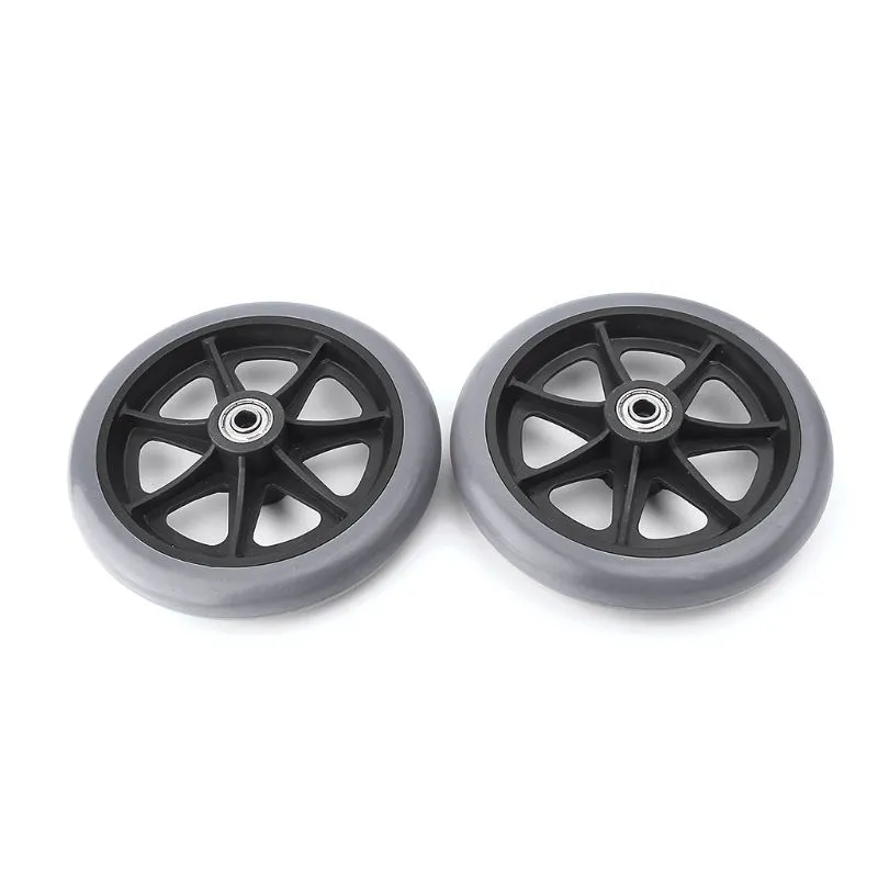 Solid rubber wheelchair casters