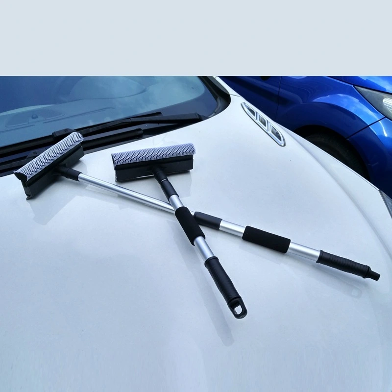 Stainless steel retractable double-sided wiper