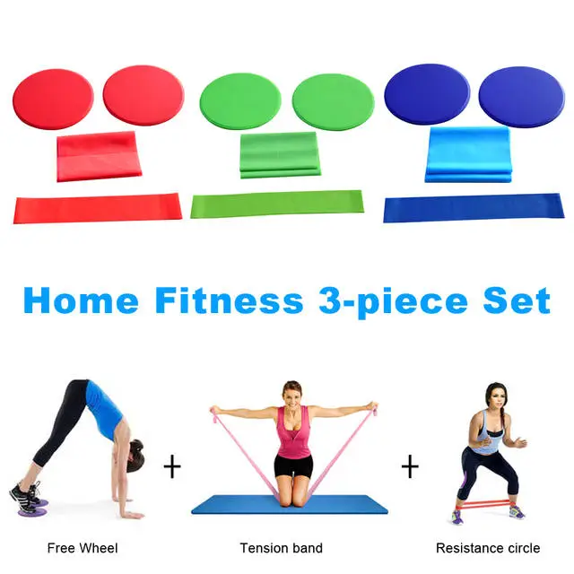 Fitness three-piece sliding disc