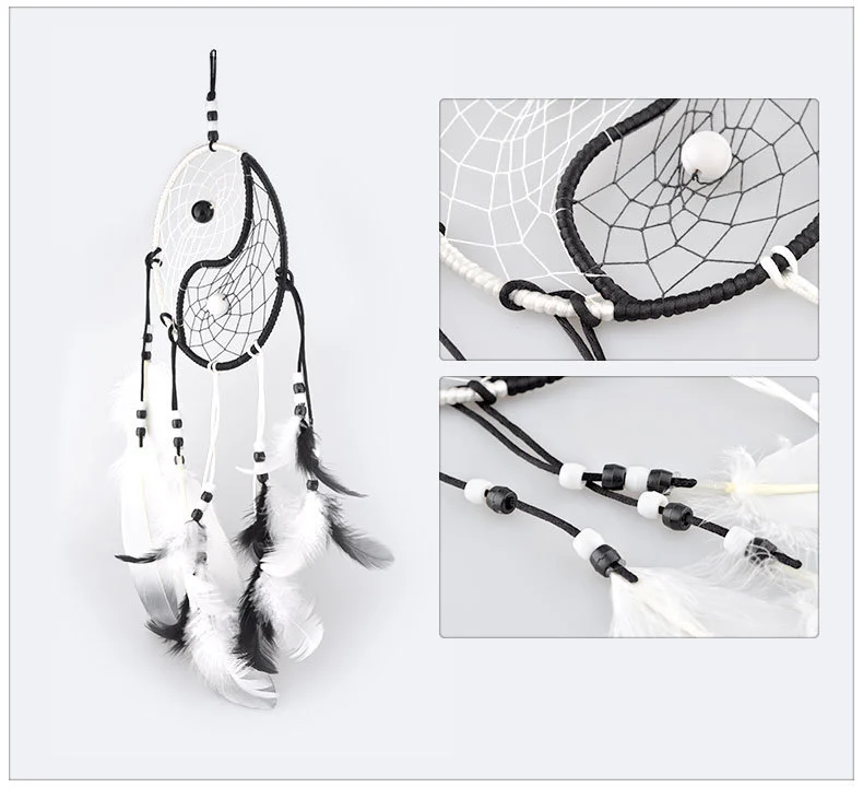 Black and white dream catcher