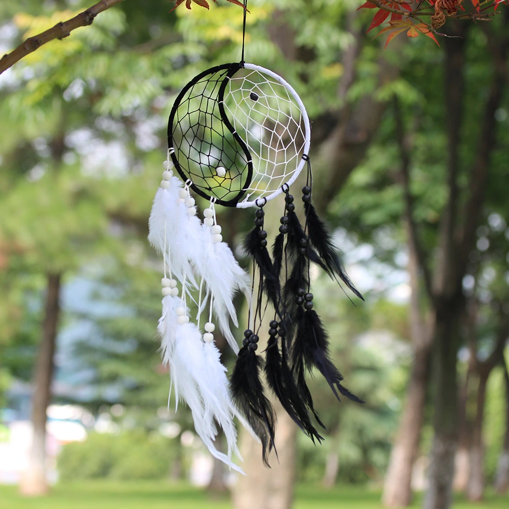 Black and white dream catcher