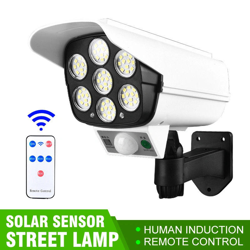 Remote control fake camera induction solar simulation monitoring lamp