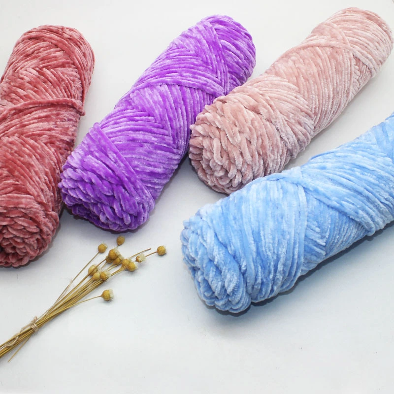 Chenille Gold Velvet Yarn Hook Shoe Thread