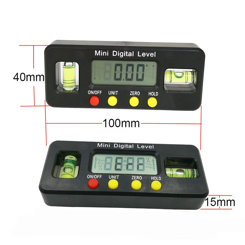 Mini electronic digital display spirit level