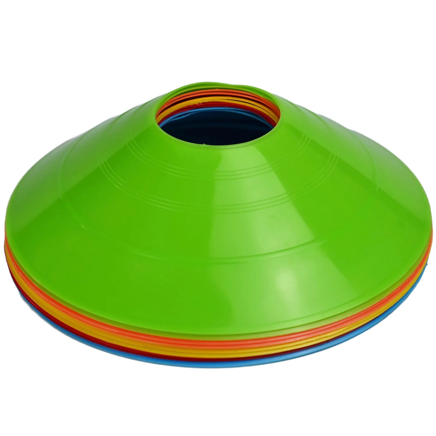GUCABE 10 Pack Durable Disc Cones Sets Playing Field Marker for Agility Training, Football, Kids, Sports, Cone Markers