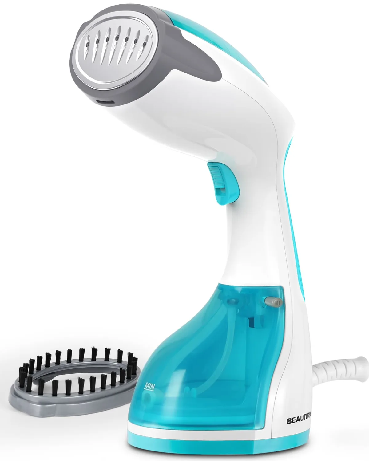 BEAUTURAL Steamer for Clothes, Portable Handheld Garment Fabric Wrinkles Remover, 30-Second Fast Heat-up, Auto-Off, Large Detachable Water Tank