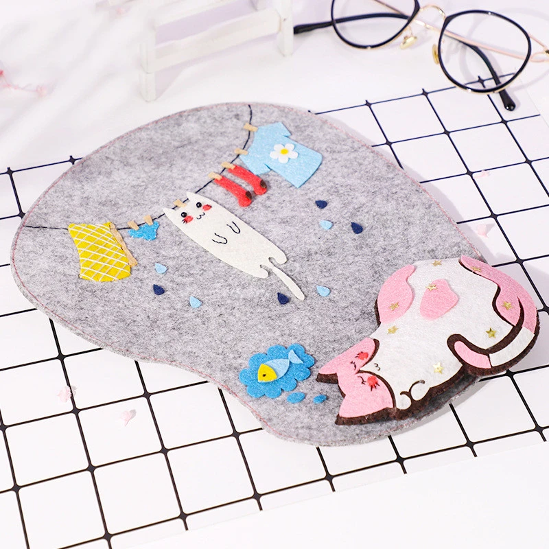 Cartoon Non-Woven Mouse Pad Fun Buy Good Night Cat Mouse Pad