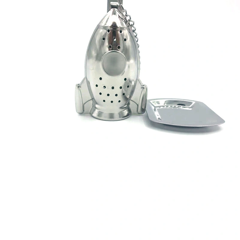 Stainless steel rocket-shaped tea strainer