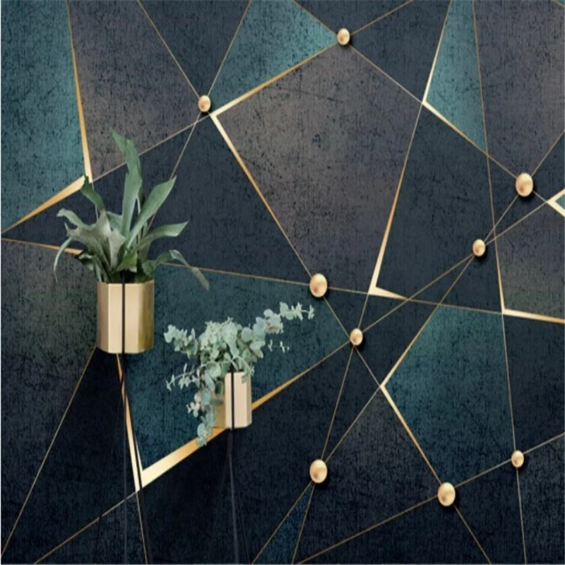 Simple geometric figure background wall