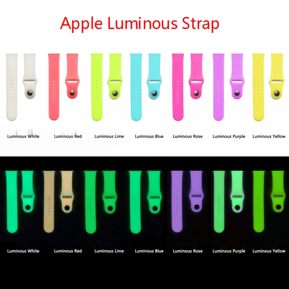 Silicone fluorescent strap Pure color luminous strap