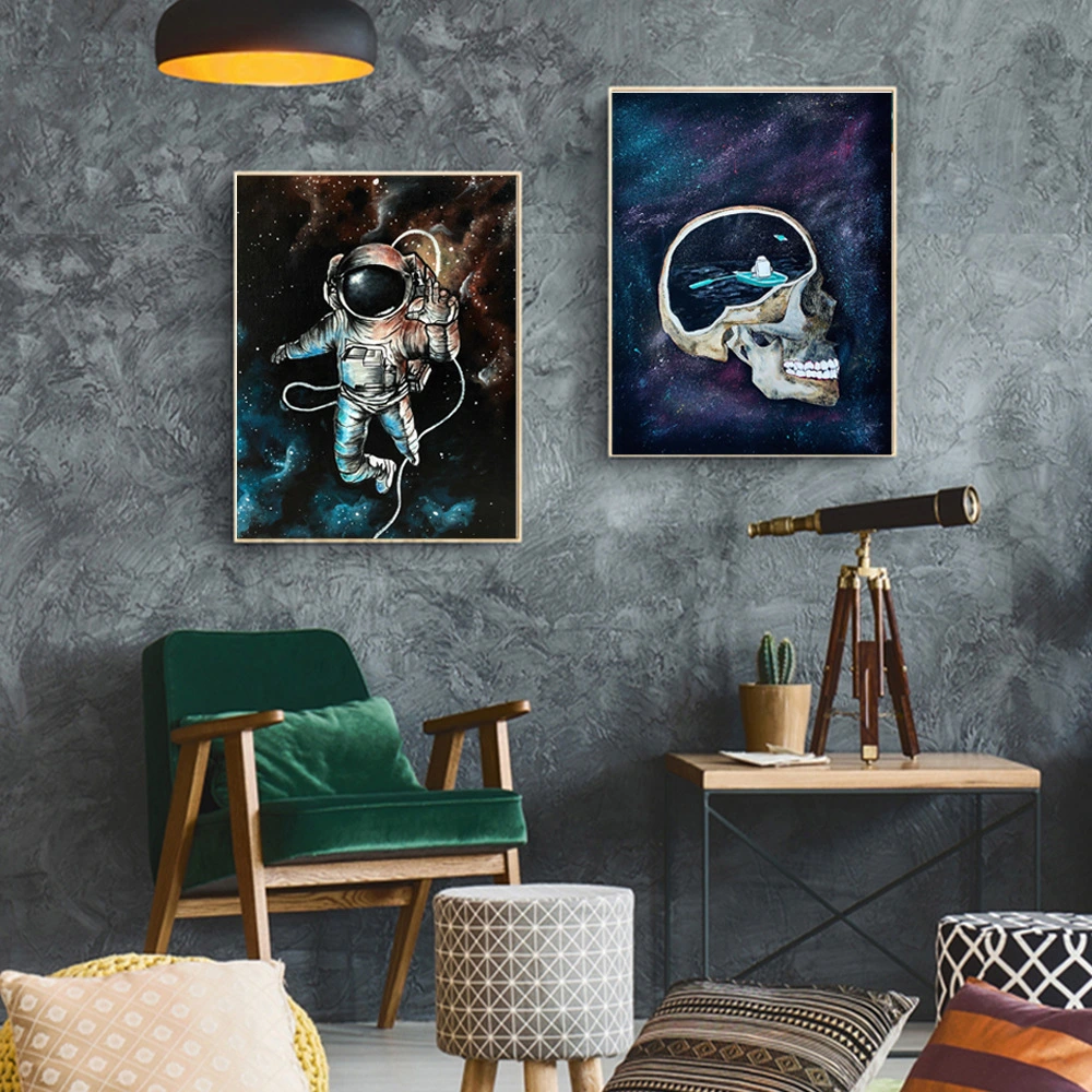 Space Astronaut Decorative Painting Home Art