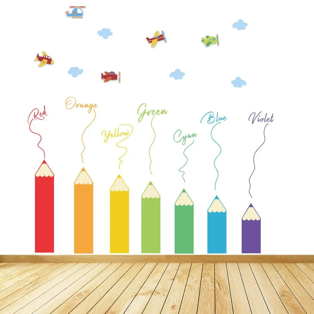 Color pencil kids room wall stickers