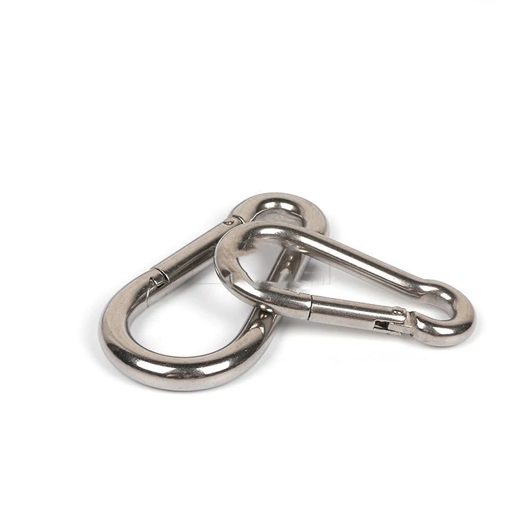 Stainless steel spring hook mountaineering buckle