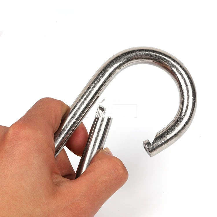 Stainless steel spring hook mountaineering buckle