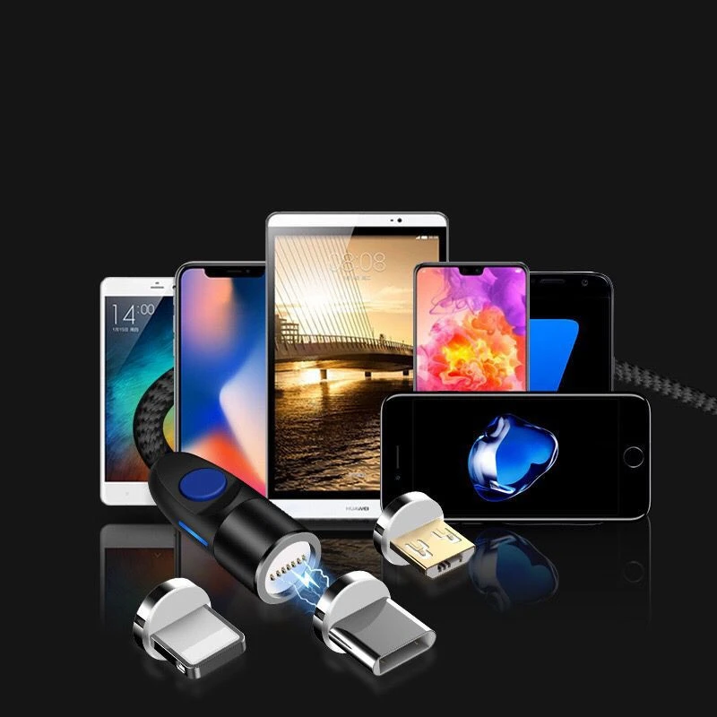 Fast charging magnetic data cable