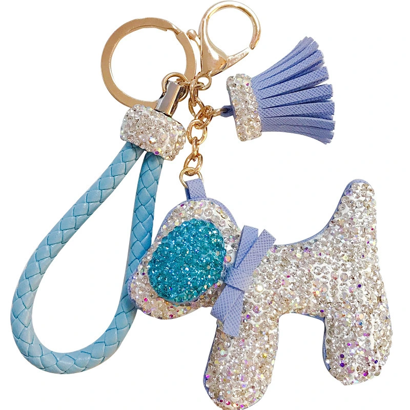 Diamond Puppy Keychain