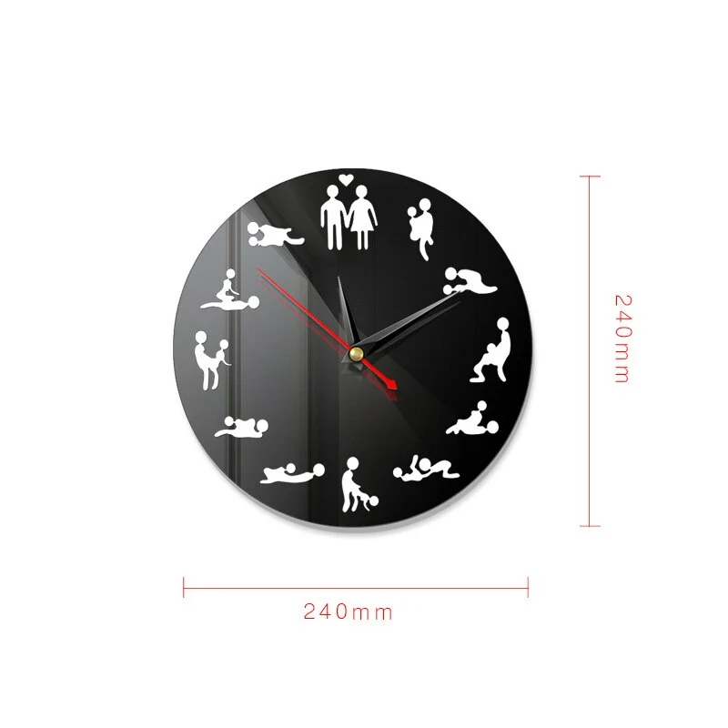 DIY 3D Three-dimensional Decorative Clock Acrylic Digital Mirror Wall Sticker Wall Clock