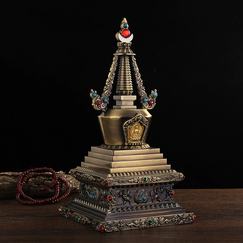 Fengshui Bodhi gilded gem inlaid relic pagoda yalita Buddha pagoda Bodhi pagoda