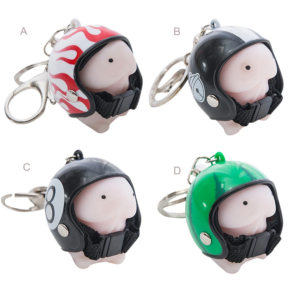 Motorcycle helmet key ring