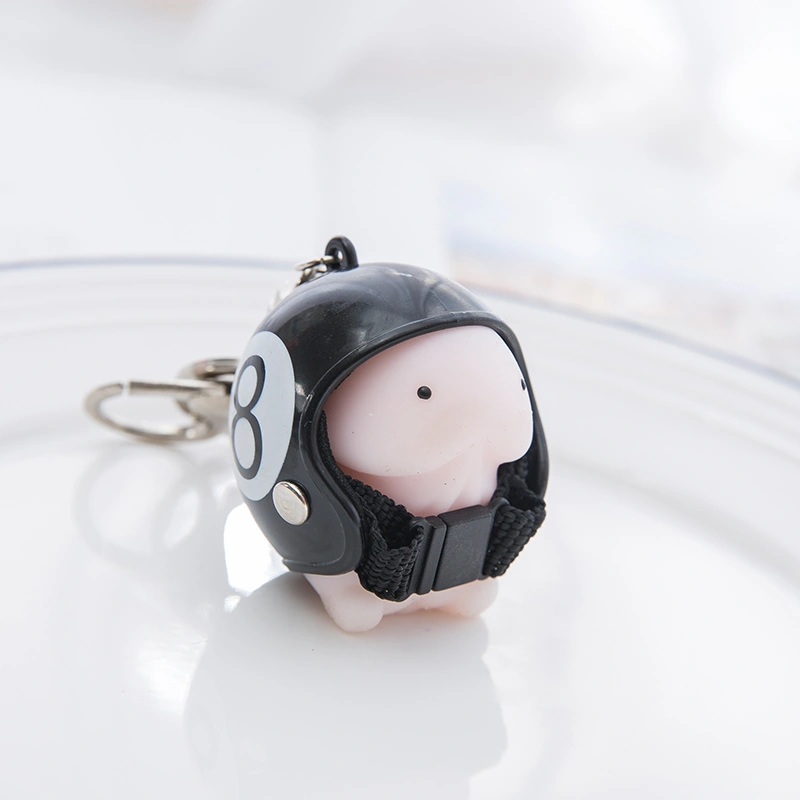 Motorcycle helmet key ring