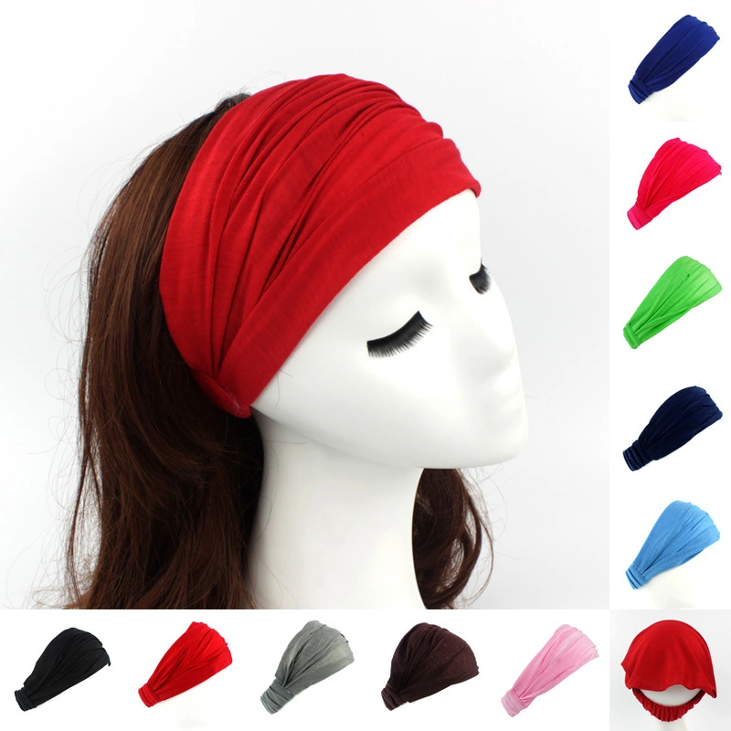 Women's all cotton three in one elastic headband