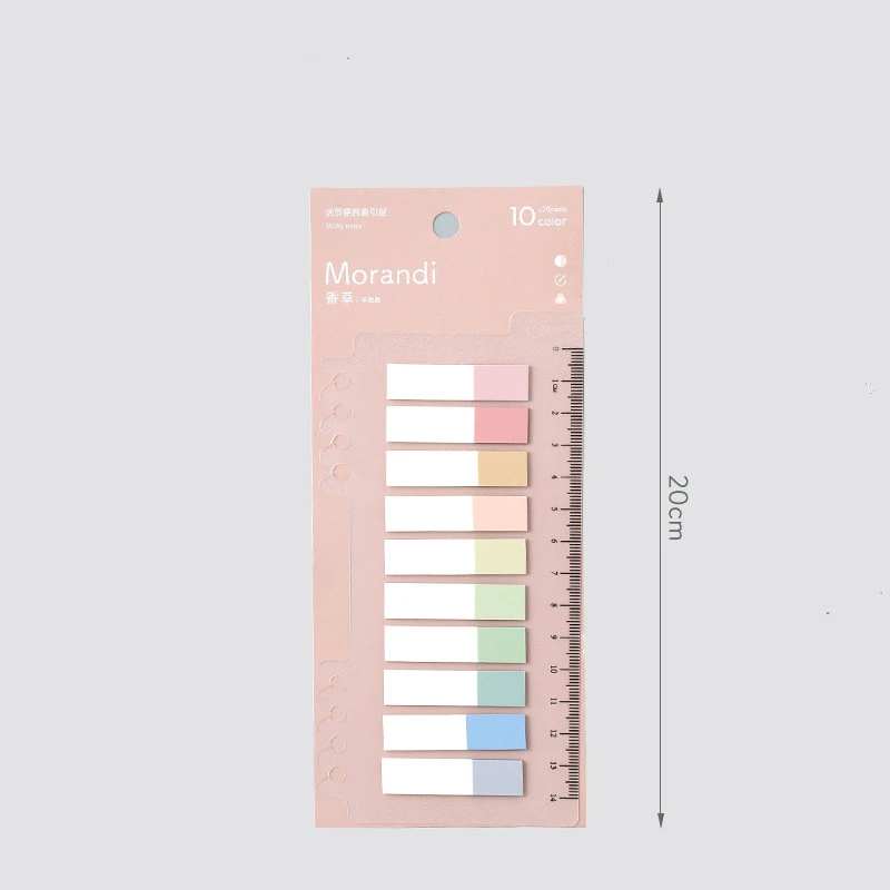 Creative Bookmark Sticker Strip Marker Morandi Index Sticker