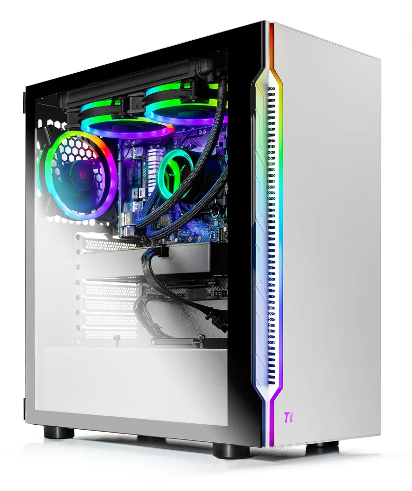 SkyTech Archangel 3.0 Gaming Computer PC Desktop - Ryzen 5 3600X 6-Core 3.8GHz, RTX 2060 6G, 1TB SSD, 16GB DDR4 3000, 240mm AIO, AC WiFi, Windows 10 Home 64-bit, White