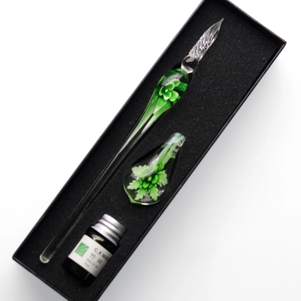 Intarsia glass pen