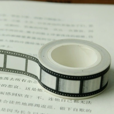 Japanese style black and white paper tape